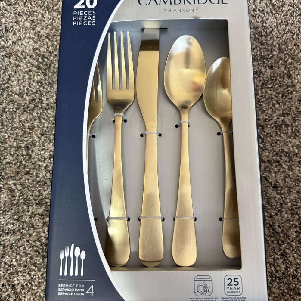 Gold Flatware Set - 20 Piece